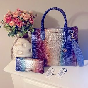 Brahmin Caroline Summerlight Ombre Mini Melbourne Collection & Ady Wallet